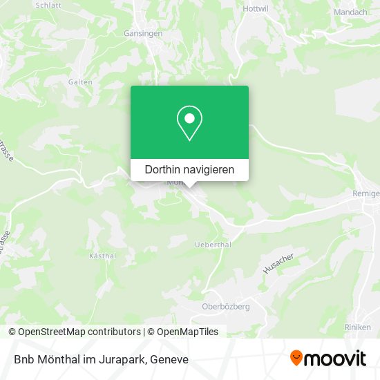 Bnb Mönthal im Jurapark Karte