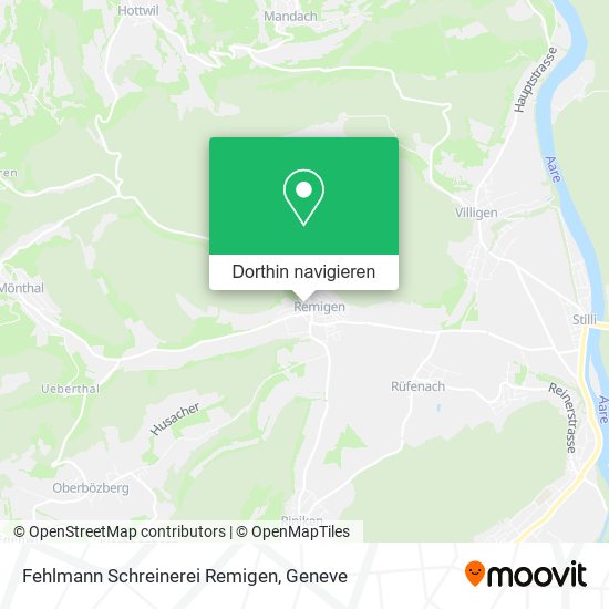 Fehlmann Schreinerei Remigen Karte