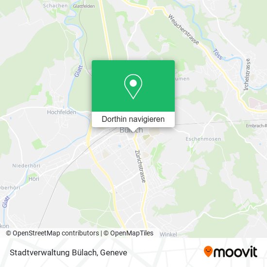 Stadtverwaltung Bülach Karte