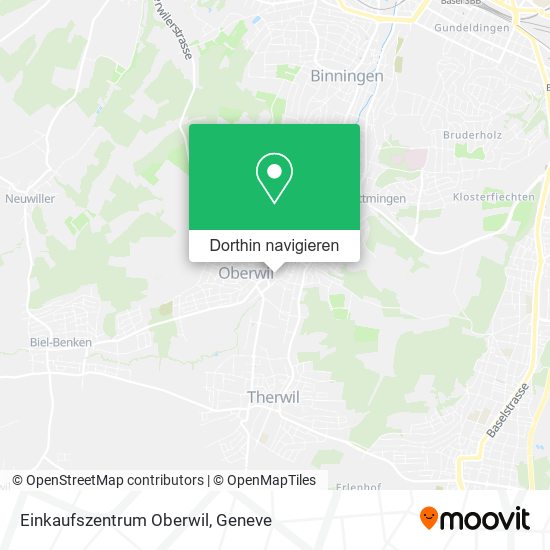 Einkaufszentrum Oberwil Karte