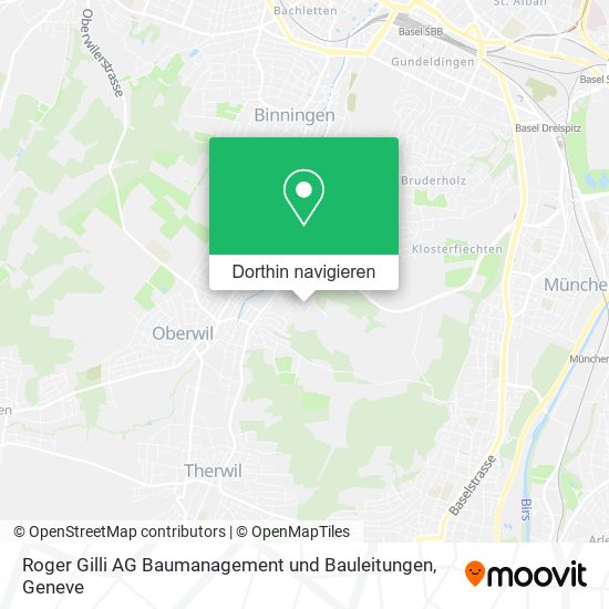 Roger Gilli AG Baumanagement und Bauleitungen Karte