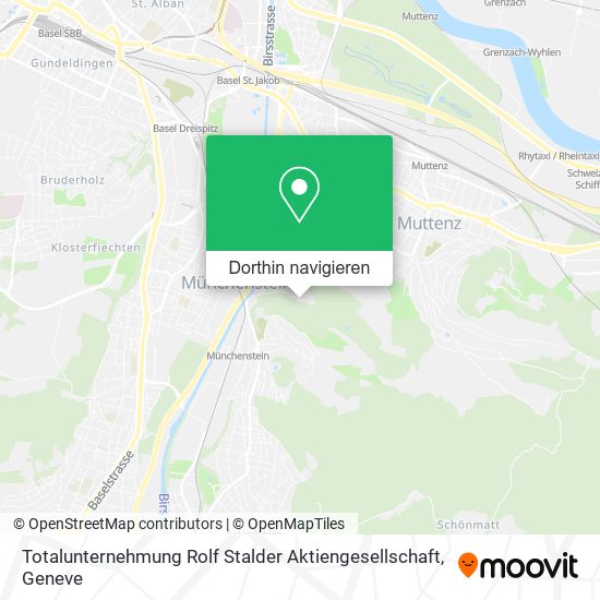 Totalunternehmung Rolf Stalder Aktiengesellschaft Karte