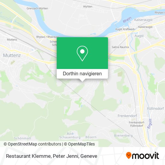 Restaurant Klemme, Peter Jenni Karte