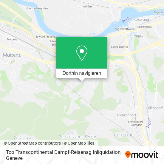 Tco Transcontinental Dampf-Reisenag Inliquidation Karte