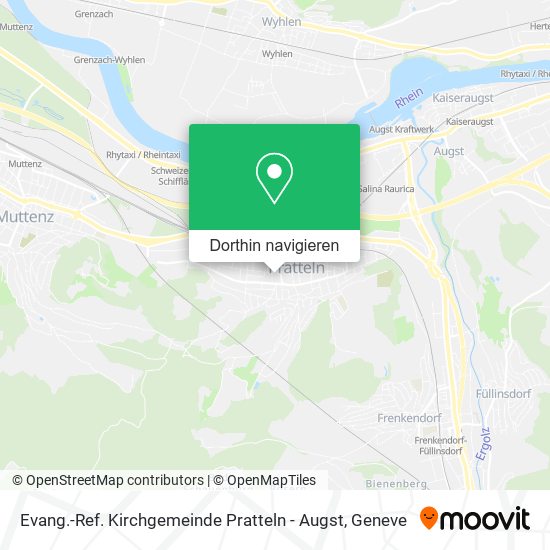 Evang.-Ref. Kirchgemeinde Pratteln - Augst Karte