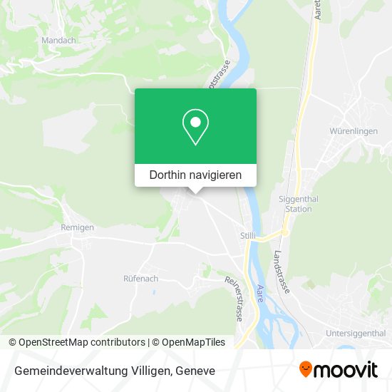 Gemeindeverwaltung Villigen Karte