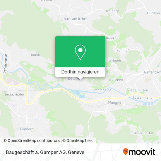 Baugeschäft a. Gamper AG Karte