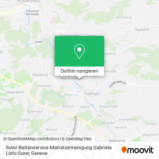 Suter Bettenservice Matratzenreinigung Gabriela Lüthi-Suter Karte
