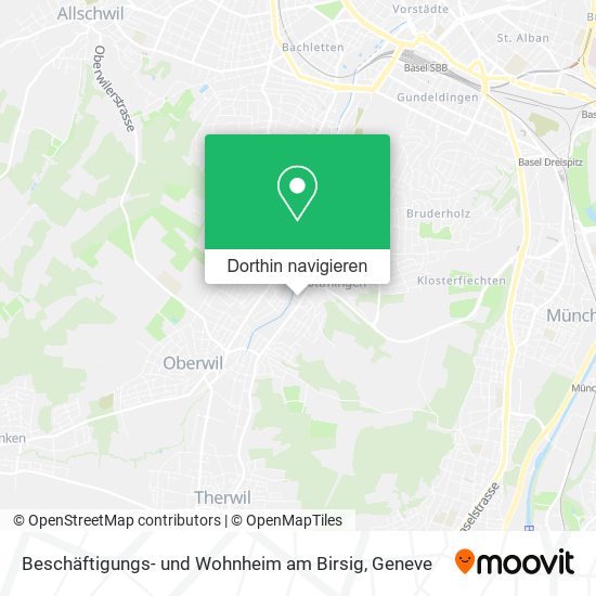 Beschäftigungs- und Wohnheim am Birsig Karte