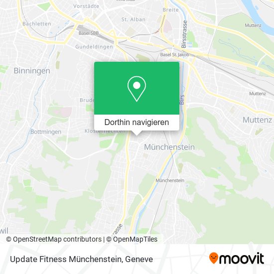 Update Fitness Münchenstein Karte