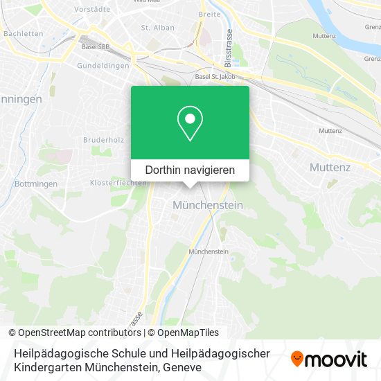 Heilpädagogische Schule und Heilpädagogischer Kindergarten Münchenstein Karte