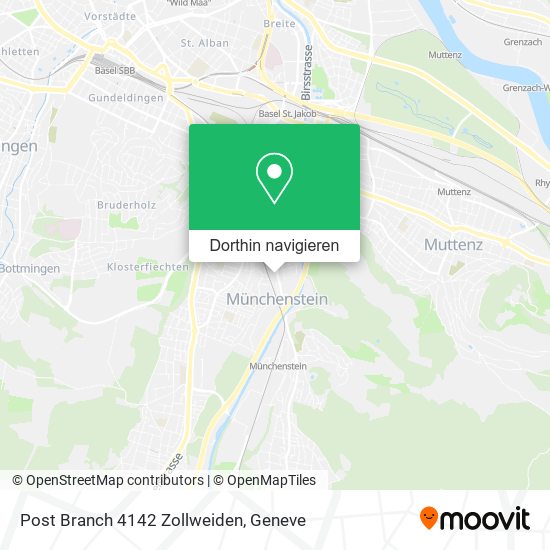 Post Branch 4142 Zollweiden Karte