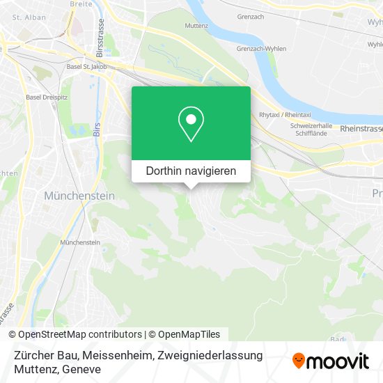 Zürcher Bau, Meissenheim, Zweigniederlassung Muttenz Karte