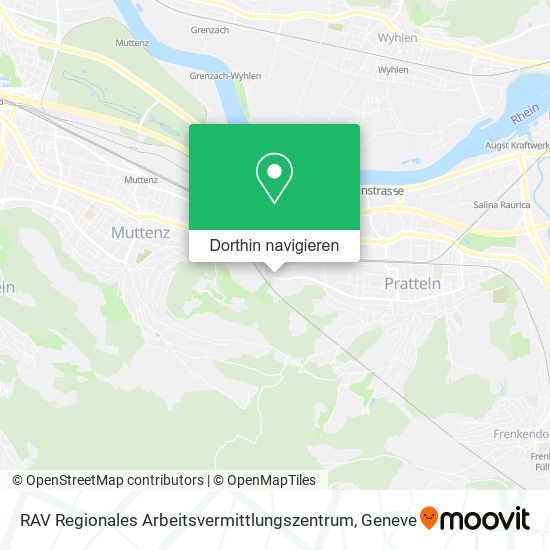 RAV Regionales Arbeitsvermittlungszentrum Karte