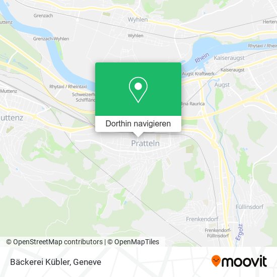 Bäckerei Kübler Karte