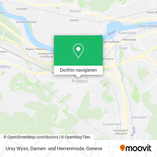 Ursy Wyss, Damen- und Herrenmode Karte
