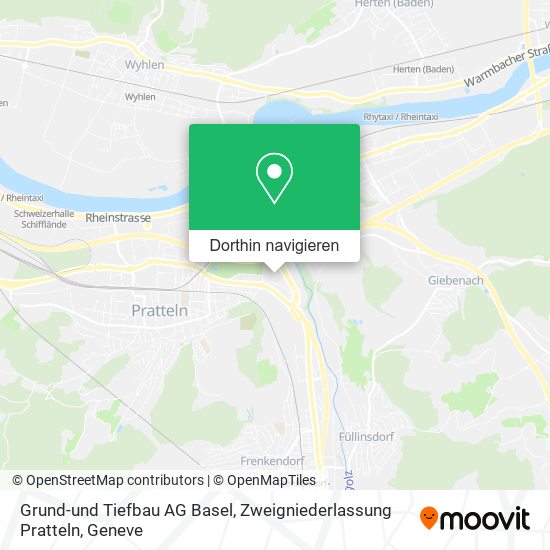 Grund-und Tiefbau AG Basel, Zweigniederlassung Pratteln Karte