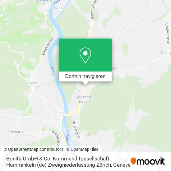 Bonita GmbH & Co. Kommanditgesellschaft Hamminkeln (de) Zweigniederlassung Zürich Karte