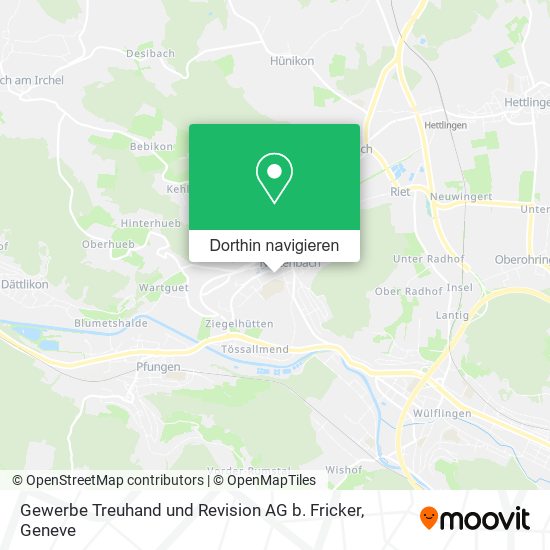 Gewerbe Treuhand und Revision AG b. Fricker Karte