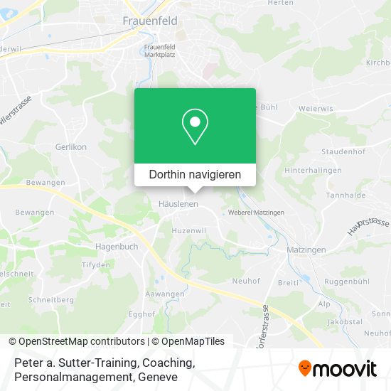 Peter a. Sutter-Training, Coaching, Personalmanagement Karte