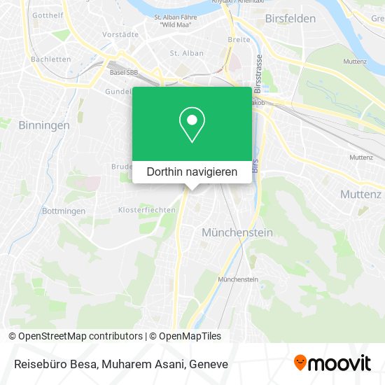 Reisebüro Besa, Muharem Asani Karte