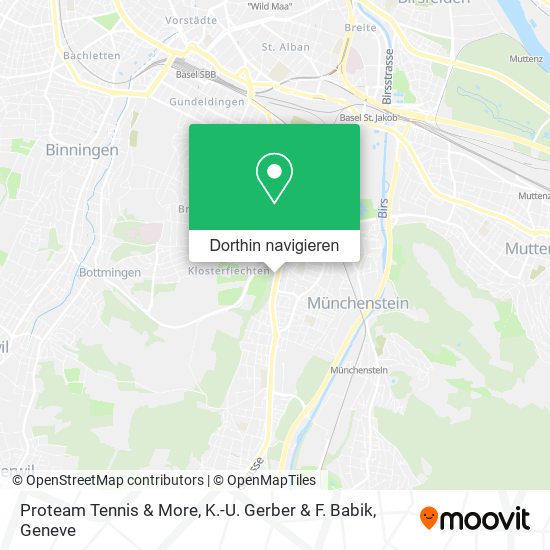 Proteam Tennis & More, K.-U. Gerber & F. Babik Karte