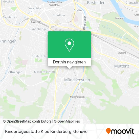 Kindertagesstätte Kibu Kinderburg Karte