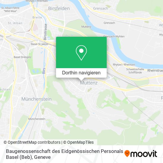 Baugenossenschaft des Eidgenössischen Personals Basel (Beb) Karte