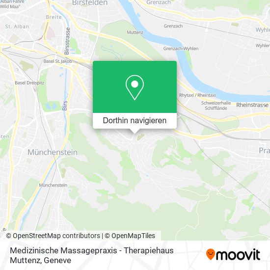 Medizinische Massagepraxis - Therapiehaus Muttenz Karte