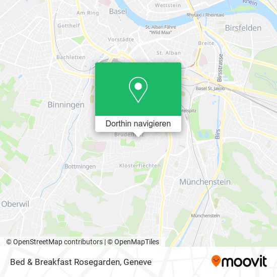 Bed & Breakfast Rosegarden Karte