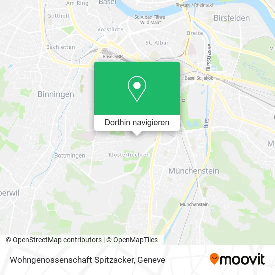 Wohngenossenschaft Spitzacker Karte