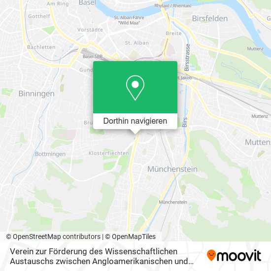 Verein zur Förderung des Wissenschaftlichen Austauschs zwischen Angloamerikanischen und Deutschspra Karte
