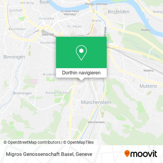 Migros Genossenschaft Basel Karte