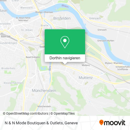 N & N Mode Boutiquen & Outlets Karte