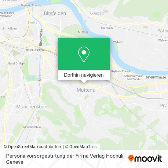 Personalvorsorgestiftung der Firma Verlag Hochuli Karte