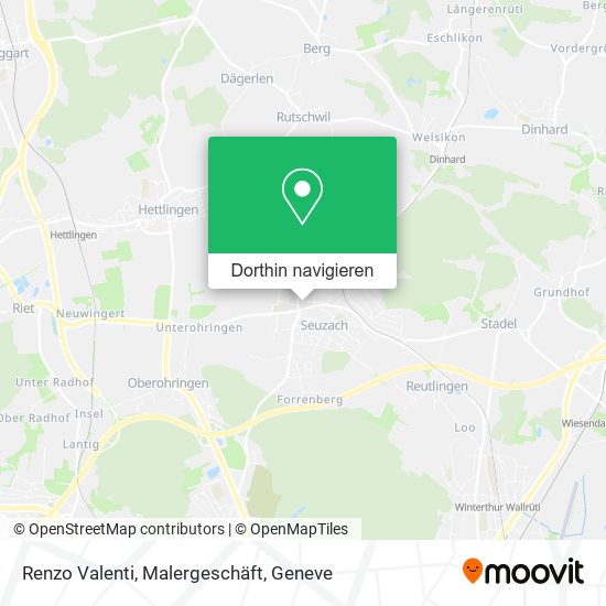 Renzo Valenti, Malergeschäft Karte