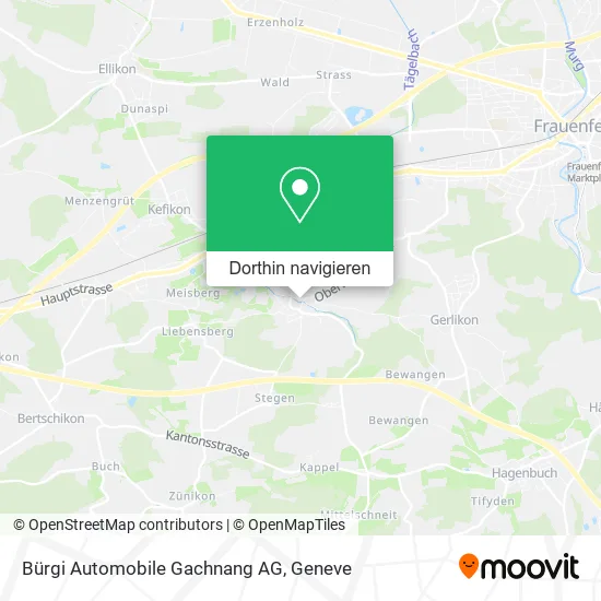 Bürgi Automobile Gachnang AG Karte