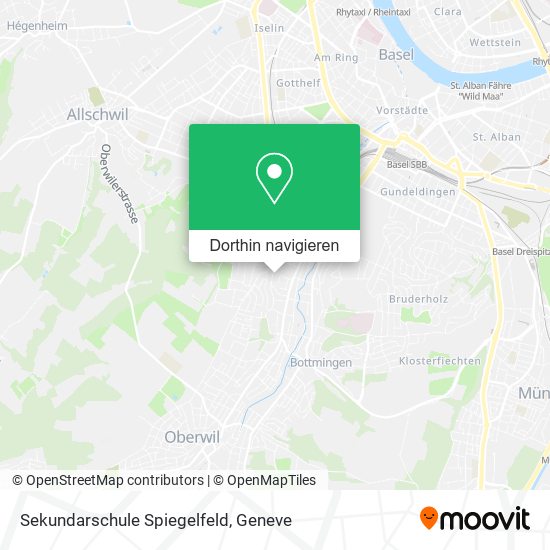 Sekundarschule Spiegelfeld Karte