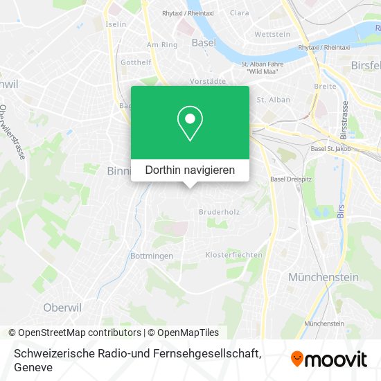 Schweizerische Radio-und Fernsehgesellschaft Karte