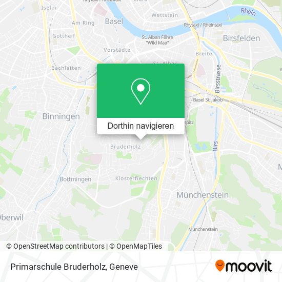 Primarschule Bruderholz Karte