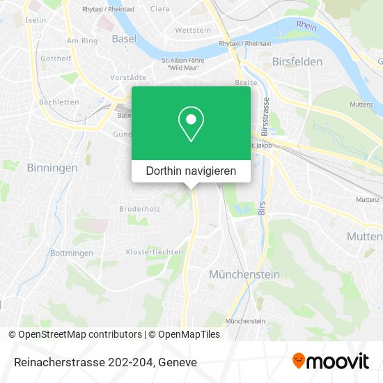 Reinacherstrasse 202-204 Karte