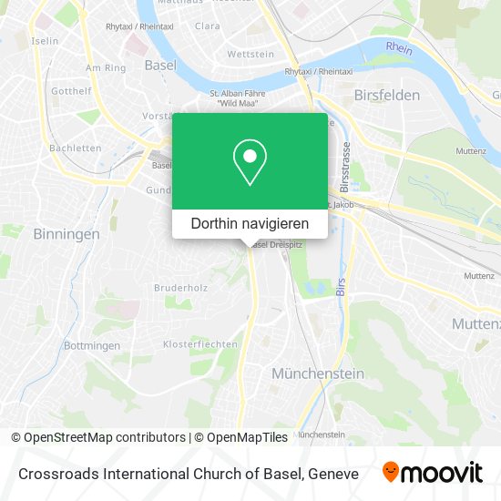Crossroads International Church of Basel Karte