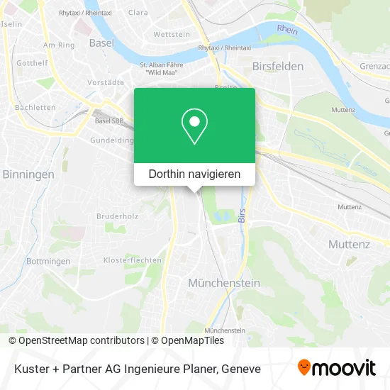 Kuster + Partner AG Ingenieure Planer Karte