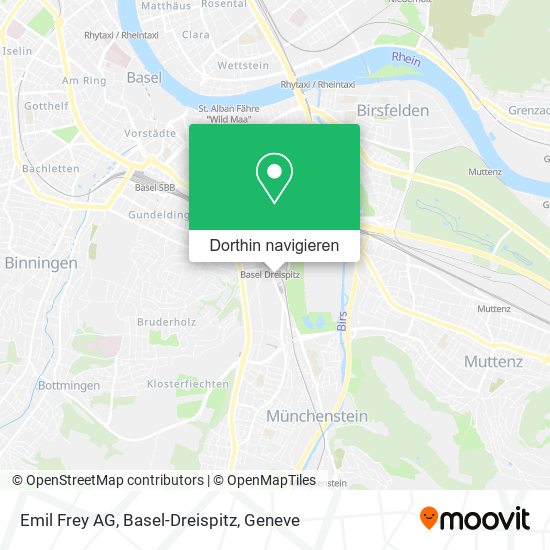 Emil Frey AG, Basel-Dreispitz Karte