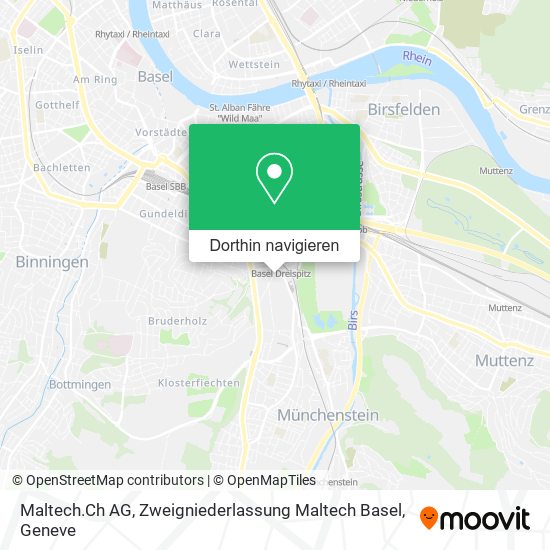 Maltech.Ch AG, Zweigniederlassung Maltech Basel Karte