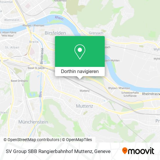 SV Group SBB Rangierbahnhof Muttenz Karte