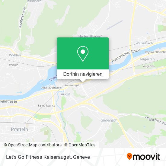 Let's Go Fitness Kaiseraugst Karte