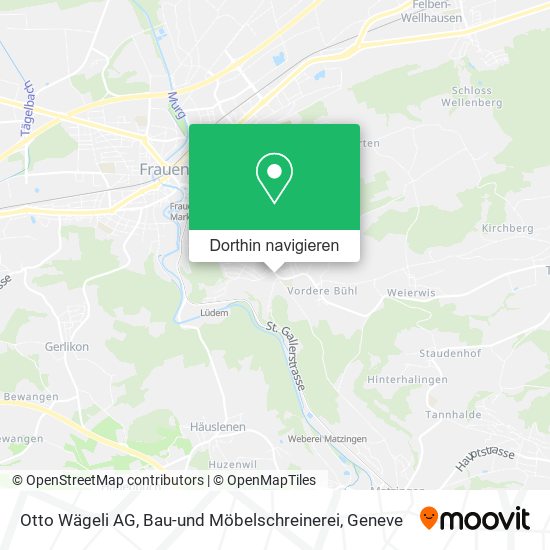 Otto Wägeli AG, Bau-und Möbelschreinerei Karte