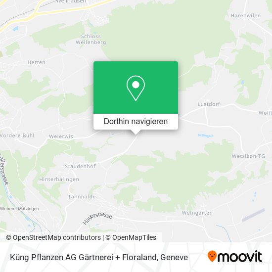 Küng Pflanzen AG Gärtnerei + Floraland Karte
