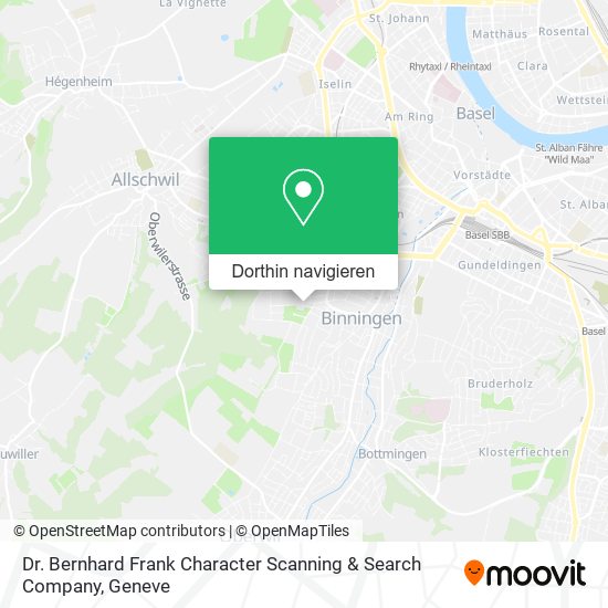 Dr. Bernhard Frank Character Scanning & Search Company Karte